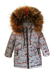 Куртка пальто зимнее для девочек р 74-98