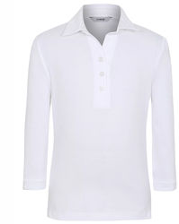 Новое поло блузка George Girls White  Sleeve School Polo  рукав 7-8лет