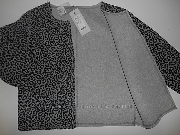 Пиджак жакет кардиган из Триплированного материала леопардовый принт