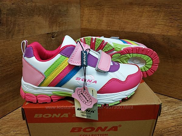 Красивенные яркие детские кроссовки BONA р. 32-36