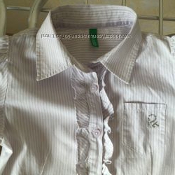 Рубашка  блузка школьная Benetton на 6 лет, хлопок