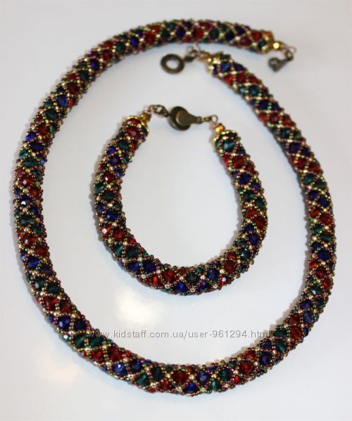 Браслет и жгут из кристаллов Сваровски