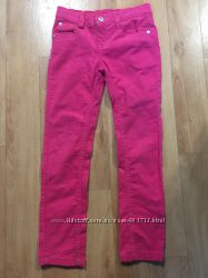 Малиновые вельветовые штаны для девочки 5-7 лет