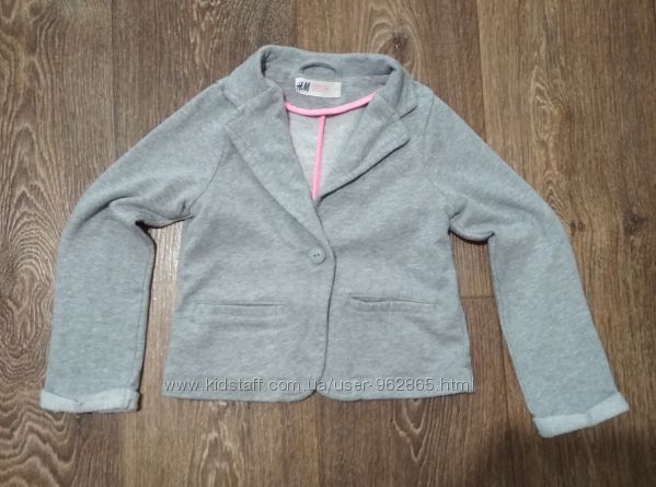 р. 104-110, H&M стильный пиджак блейзер кофта