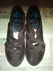 Туфли-мокасины кожаные Clarks 23. 8 см 