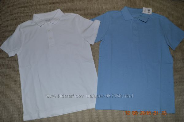 Нові футболки поло next білі і голубі розм. з 98 по 164 в наявності