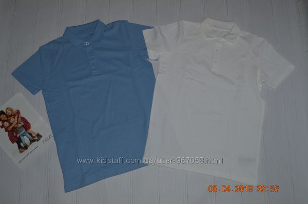 Нові футболки поло next білі і голубі розм. з 98 по 164 см. в наявності