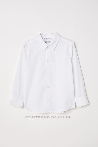 Нова класична біла рубашка h&m розм. 122, 128, 134 і 140