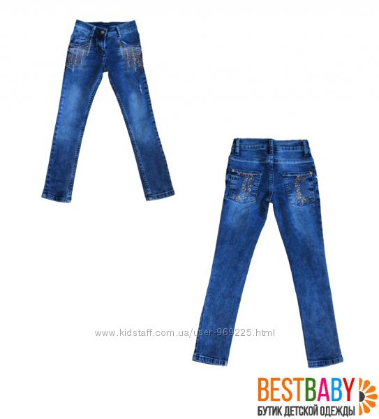 Модные джинсы для девочек от 3 до 14 лет