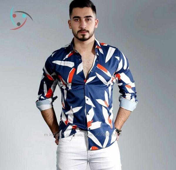 Турецкие мужские рубашки ТМ RUBASKA. Размеры S. XL