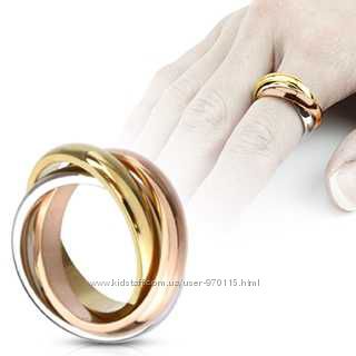 Роскошное обручальное кольцо Картье Trinity Cartier золото 585 пробы, новое