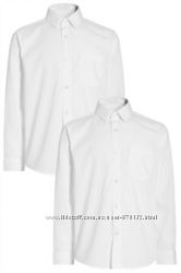 Белая рубашка Next Slim Fit  с длинным рукавом 5, 6, 7, 8, 9, 10, 11 лет