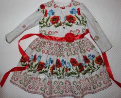 Сукня для дівчинки, вишиванка, в українському стилі, маки
