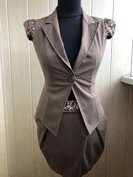 Роскошный итальянский костюм бдки пиджак от бренда JUSTOR 