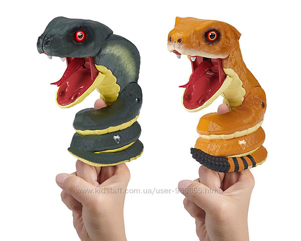 Оригинал Fingerlings Интерактивная змея на палец WowWee Snakes кобра
