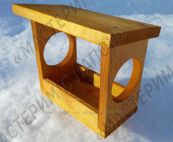 Годівничка для птахів Кормушка для белочек и птиц деревянная для сада