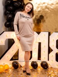 ПлатьеM- L пудра