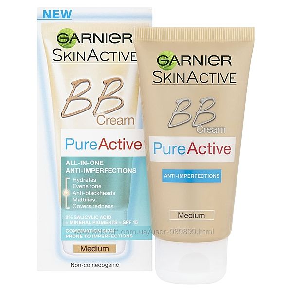 BB крем Garnier Skin Naturals Чистая кожа Актив Натурально бежевый 50мл
