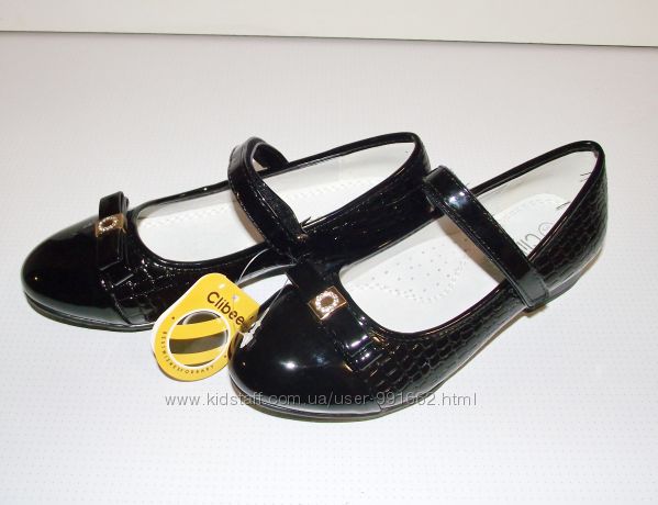 Черные детские туфли для девочек Clibee Румыния 