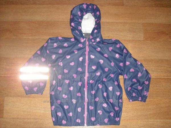 Прорезиненная куртка-дождевик для девочки H&M р. 122-128