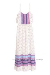 Нежное лёгкое макси платьице H&M, р. XS