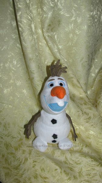 Мягкая игрушка  снеговик  Олаф из мультфильма Холодное сердце.  Frozen ol
