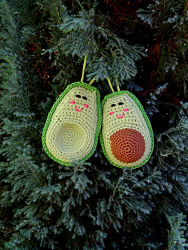 Новогодние игрушки на елку авокадо, оригинальный подарок