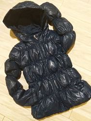 Пуховик куртка benneton для девочки на 6-9 лет