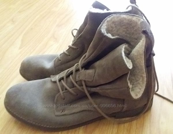 Зимові черевики замша-шкіра 39-40р