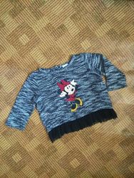 Кофта свитшот свитер Disney Минни Мини Маус возраст 6-9мес