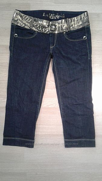 Крутые джинсовые бриджи р. М, Турция. Стрейч. 