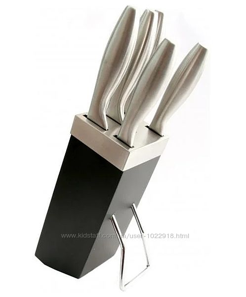 Набор кованных ножей на подставке LESSNER Grey 6 предметов