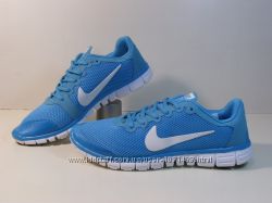 NIKE FREE 3. 0 Сині з білим. Кросівки жіночі. Кроссовки женские. 37-41р