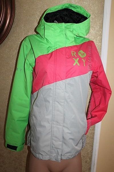 M разм. Лыжная куртка Roxy яркая   и красивая длина по спинке - 71 см. , шир