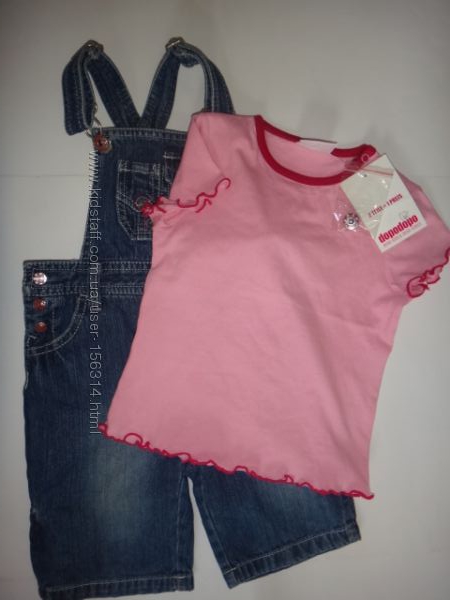 Комбинезон б. у. и футболка новая dopodopo на 1, 5-2 года р. 92 б. у.