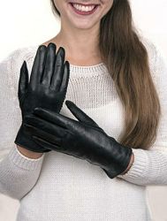 Теплые кожаные перчатки