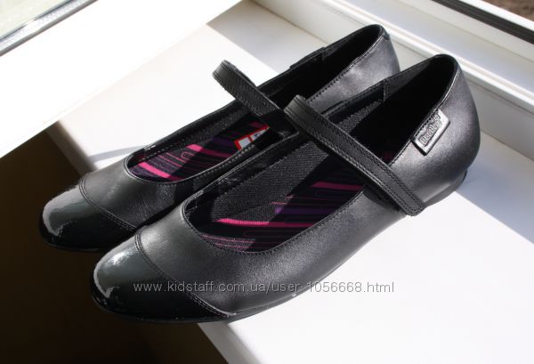 Кожаные школьные туфли Clarks By Bootleg для девочки 40 размер