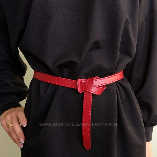 Женский кожаный ремень-узел без пряжки KB-K20 4 цвета 2 см