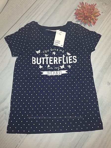 Футбока нм на девочку 6-8 рост 116-122-128см