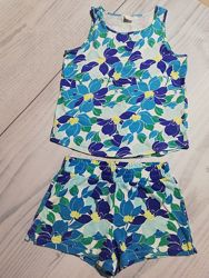 Летний костюм, комплект , майка шорты на девочку 6-7-8 лет