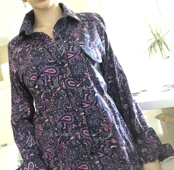 Котоновая женская рубашка 42 размер