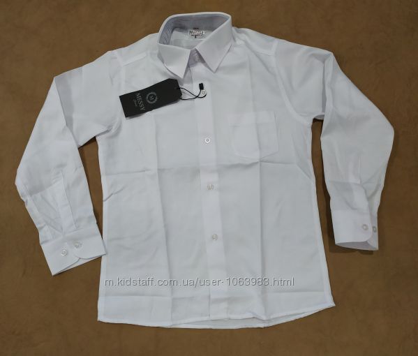 Белая рубашка для мальчика в школу, р.128