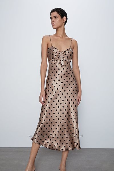 Zara платье  в бельевом стиле М 