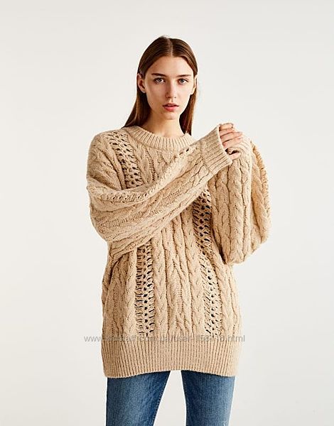Крутой объемный оверсайз свитер pull&bear - Л - можно с 12 по 18 - теплый
