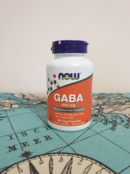 Now Foods, ГАМК, Gaba, Габа 500 мг, 750 мг.