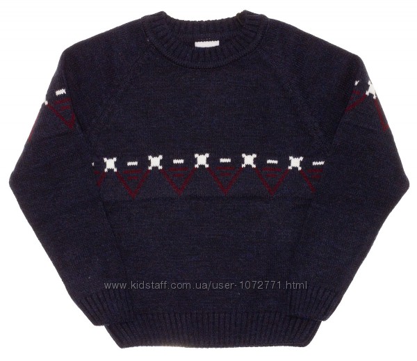 Теплый свитер для мальчика темно-синий 715