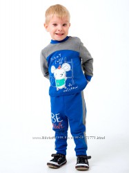 Утепленный костюмчик для мальчика Smil синий и серый 117199