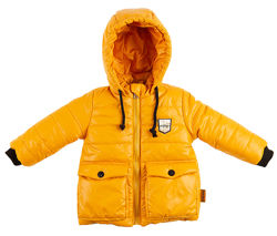 Куртка зимняя для мальчика Одягайко горчичная 20250