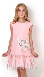 Нарядное платье Mevis 2937 - розовое и персик
