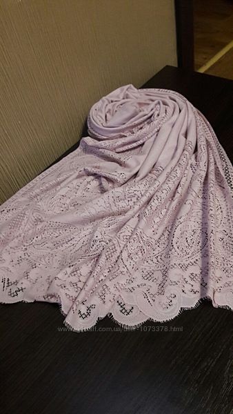 Роскошная шаль шарф тёплый кружевной расцветки  